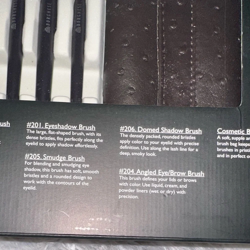 BORGHESE COSMETIC FACE AND EYE BRUSHES / BRAND NEW